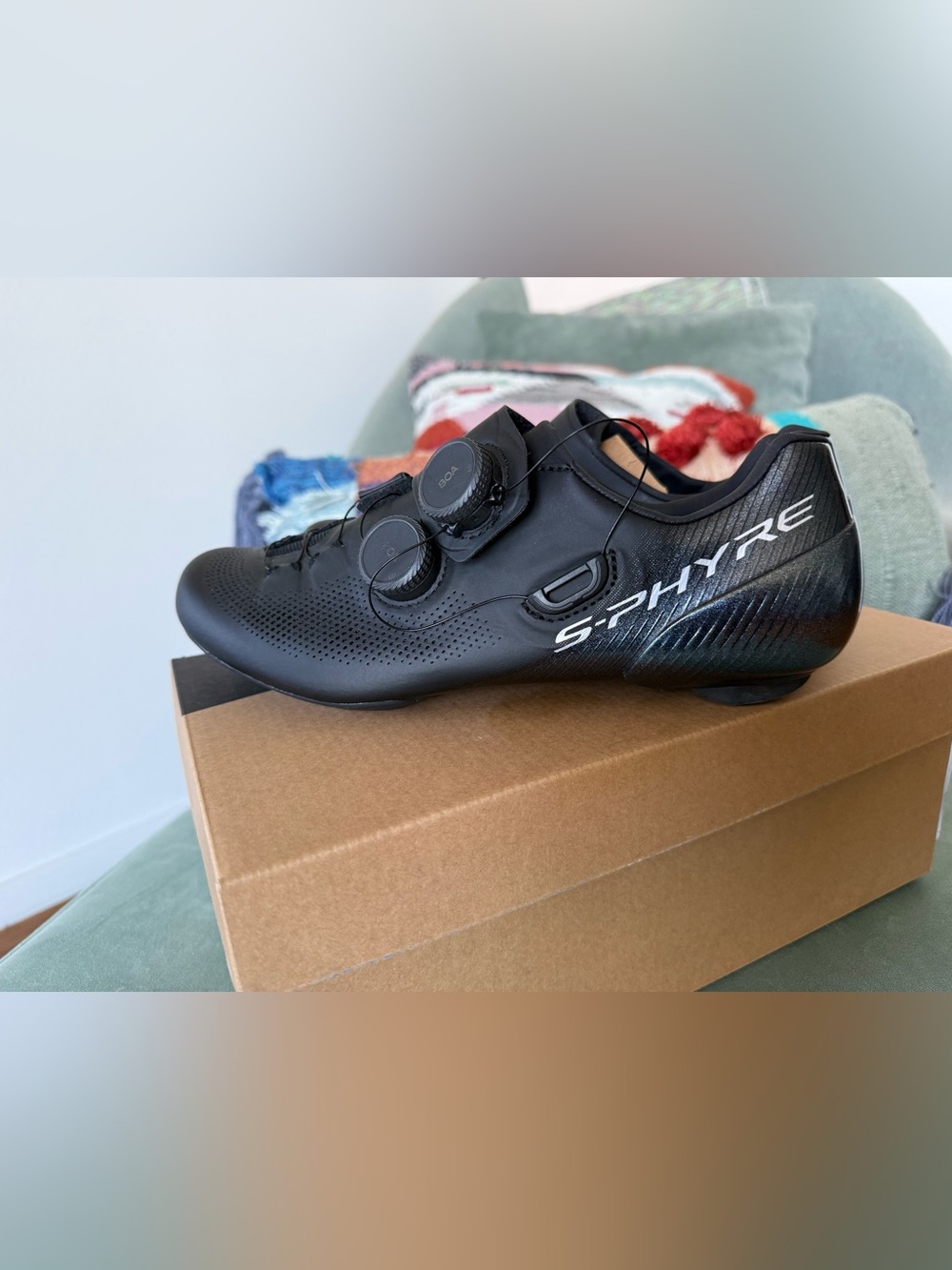 Shimano S-PHYRE RC903 Road Cycling Shoes 40 / M 7 WIDE worn once, excellent cond